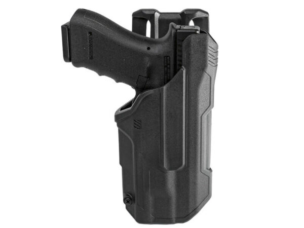 Blackhawk T-Series Left L2D Duty Holster LB G17/22 Tlr 1/2 Black