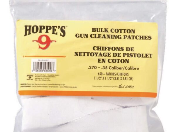 Hoppe's gun cleaning patches cal .270-.35 650 st