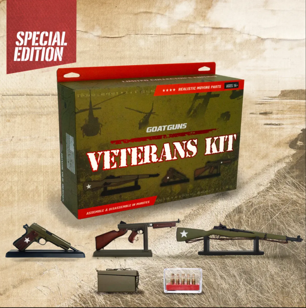 Goat Guns miniature toy model Veteran Kit Goat Guns miniature toy model Veteran Kit