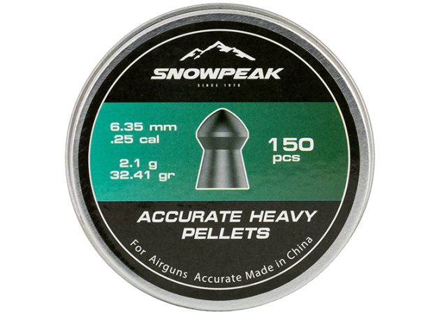 Pellets Snowpeak accurate heavy pellets 6.35mm 32.41gr